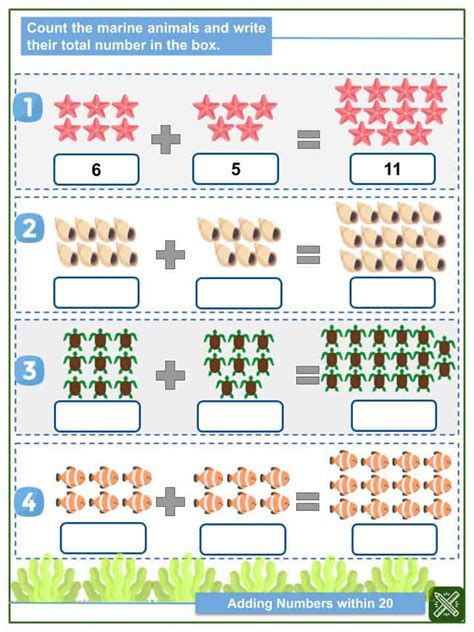 adding within 20 worksheet|Addition within 20 Worksheets .